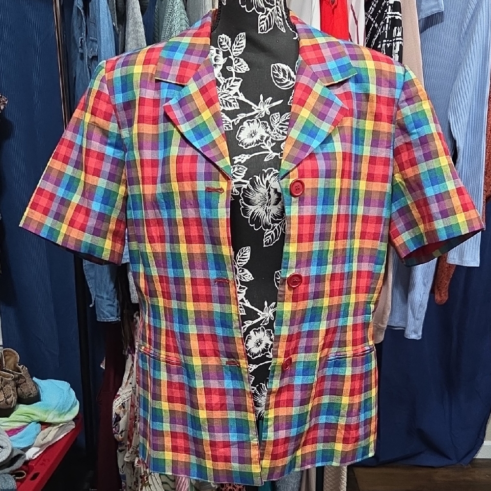 Joan Leslie Vibrant Multicolor Blazer